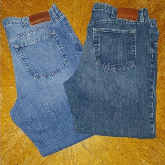 eddie bauer relaxed fit jeans Bundle Of 2 Pair - Picture 1 of 7